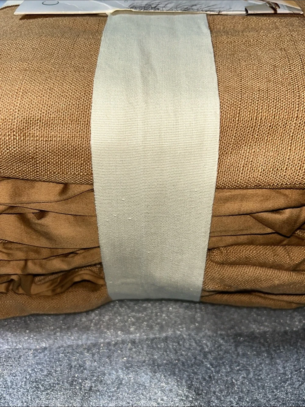 Casaluna F/Q Heavyweight Linen Blend Duvet Cover Set - Warm Brown